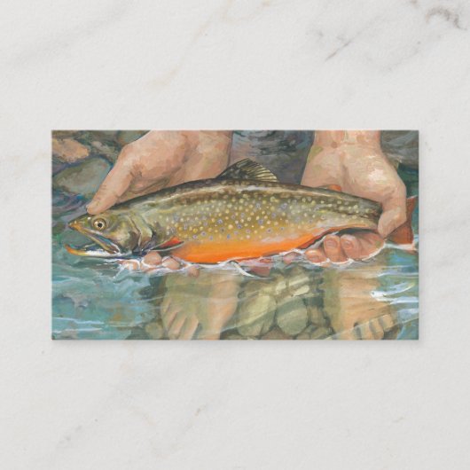 ブルックトラウトテンプレート名刺 名刺 (正面)