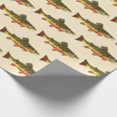 ブルックトラウト魚釣り魚類学メンズウィメンズアングラーズ ラッピングペーパー (角)