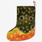 ブルックトラウト魚釣り スモールクリスマスストッキング (裏面)