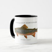 ブルックトラウト魚釣り マグカップ (正面左)