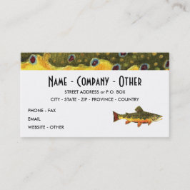 ブルックトラウト魚釣り 名刺