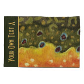 ブルックトラウト魚釣り 枕カバー (裏面-左)