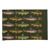 ブルックトラウト魚釣り 枕カバー (正面右)