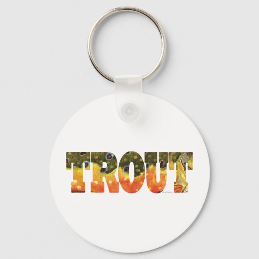 ブルックトラウト・アート キーホルダー (正面)