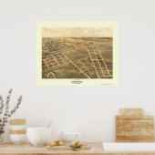 ブルックフィールドMOパノラママップ – 1869 ポスター (キッチン)