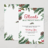 ブルックポケットクリスマスとサンキューカード サンキューカード (正面/裏面)