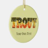 ブルックマスのフライ釣り、魚類学 セラミックオーナメント (右)