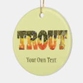 ブルックマスのフライ釣り、魚類学 セラミックオーナメント (左)