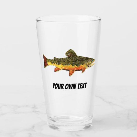 ブルックマス釣り魚類学者の釣り人 タンブラーグラス (正面)