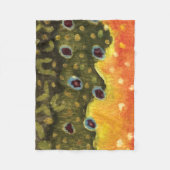 ブルックマス釣り魚類学者アングラー フリースブランケット (正面)