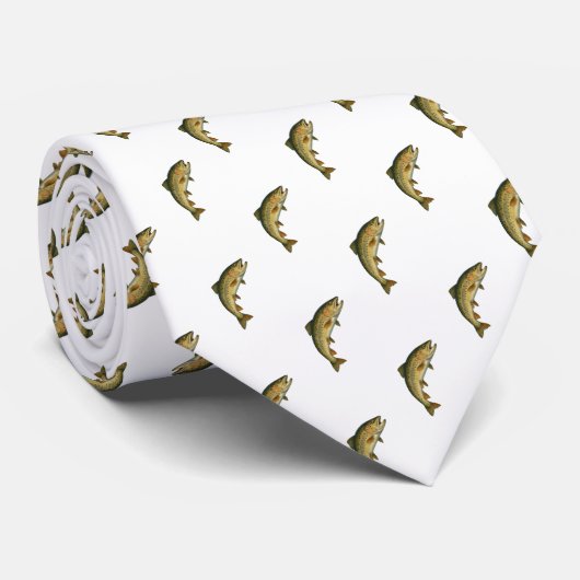 ブルックモダンマス魚ネイビーブルーホワイトフィッシャーマン ネクタイ (ロール)