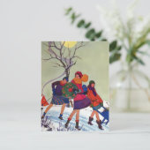 ブルックモントパーク1920年代クリスマスイラストレーション シーズンポストカード (スタンド正面)