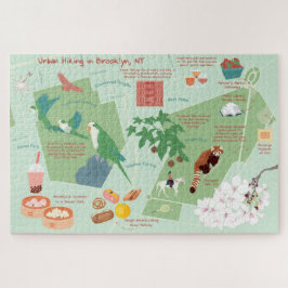 ブルックリンのアーバンハイキングの地図 ジグソーパズル