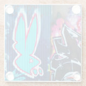 ブルックリンのバニーのコースター ガラスコースター (裏面)