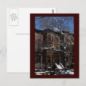 ブルックリンのパーク・スロープ、ニューヨークのブラウンストーン ポストカード (正面/裏面)