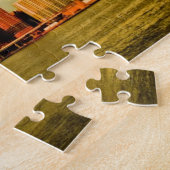 ブルックリンの側面(NYC)からのマンハッタン橋眺め ジグソーパズル (側面)