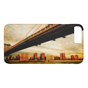 ブルックリンの側面(NYC)からのマンハッタン橋眺め iPhone 8 PLUS/7 PLUSケース