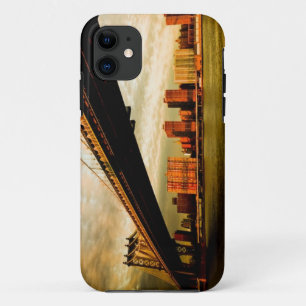 ブルックリンの側面(NYC)からのマンハッタン橋眺め iPhone 11 ケース