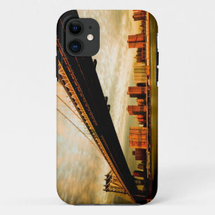 ブルックリンの側面(NYC)からのマンハッタン橋眺め iPhone 11 ケース