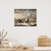 ブルックリンの冬のシーン ポスター (キッチン)