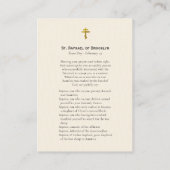 ブルックリンの聖ラファエル 正教 祈祷カード プレイスカード (裏面)