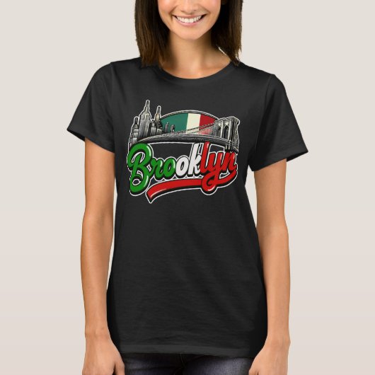 ブルックリンイタリアンレトロスタイル Tシャツ (正面)