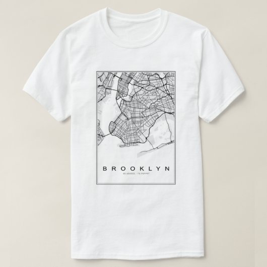 ブルックリンイラストレーションの地図 Tシャツ (デザイン正面)