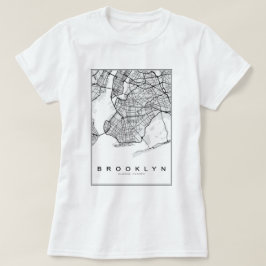 ブルックリンイラストレーションの地図 Tシャツ