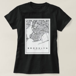 ブルックリンイラストレーションの地図 Tシャツ