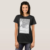ブルックリンイラストレーションの地図 Tシャツ (正面フル)