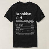 ブルックリンガールNYニューヨーおもしろいクシティホームルーツUS Tシャツ (デザイン正面)