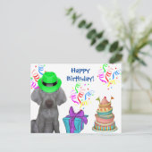 ブルックリンザワイマラナー誕生日 シーズンポストカード (スタンド正面)