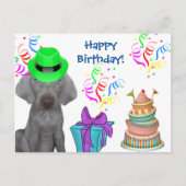 ブルックリンザワイマラナー誕生日 シーズンポストカード (正面)