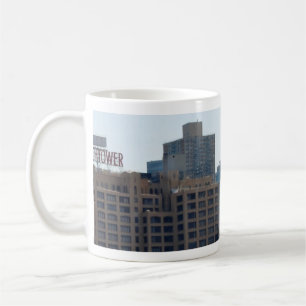 ブルックリンスカイラインウォッチタワー建物マグ コーヒーマグカップ