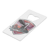 ブルックリンデザイン銀メタリック クレジットカード栓抜き (正面アングル)