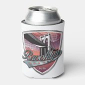 ブルックリンデザイン銀メタリック 缶クーラー (缶正面)