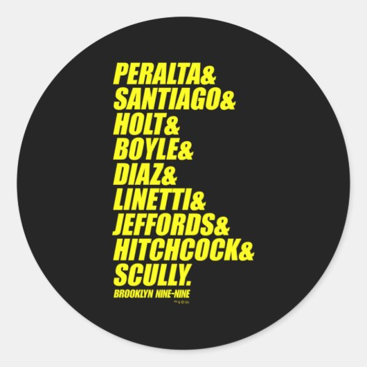 ブルックリンナインアンパサンド ラウンドシール (正面)