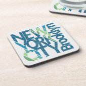 ブルックリンニューヨークのタイポグラフィ コースター (左側)