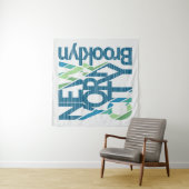 ブルックリンニューヨークのタイポグラフィ タペストリー (インサイチュ)