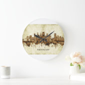 ブルックリンニューヨークの街並み ラージ壁時計 (ホーム)