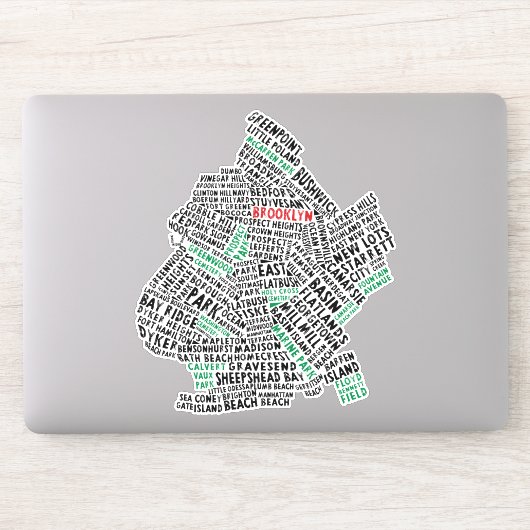 ブルックリンニューヨークシティワードアートマップ シール (コンピューター)