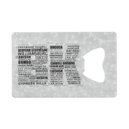 ブルックリンニューヨークシティワードアート クレジットカード栓抜き