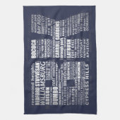 ブルックリンニューヨークシティBKワードアート キッチンタオル (縦)