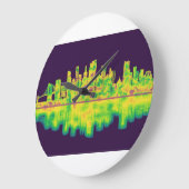 ブルックリンニューヨークスカイライン ラージ壁時計 (傾斜)