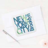 ブルックリンニューヨークタイポグラフィ スクエアシール (封筒)