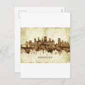 ブルックリンニューヨーク市の町並み シーズンポストカード (正面/裏面)