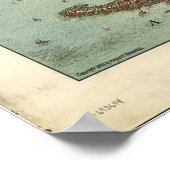 ブルックリンニューヨーク1908アンティークパノラママップ ポスター (角)