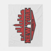 ブルックリンニューヨーク|のブロックのスタイルの原稿 フリースブランケット (正面)