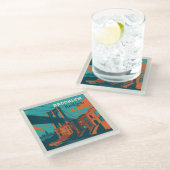 ブルックリンニューヨーク ガラスコースター (アングル)