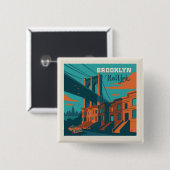 ブルックリンニューヨーク 缶バッジ (正面&裏面)